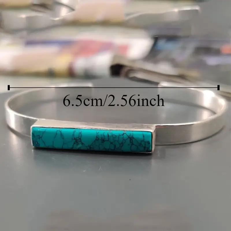 Blue Pulse – Turquoise Slice Cuff