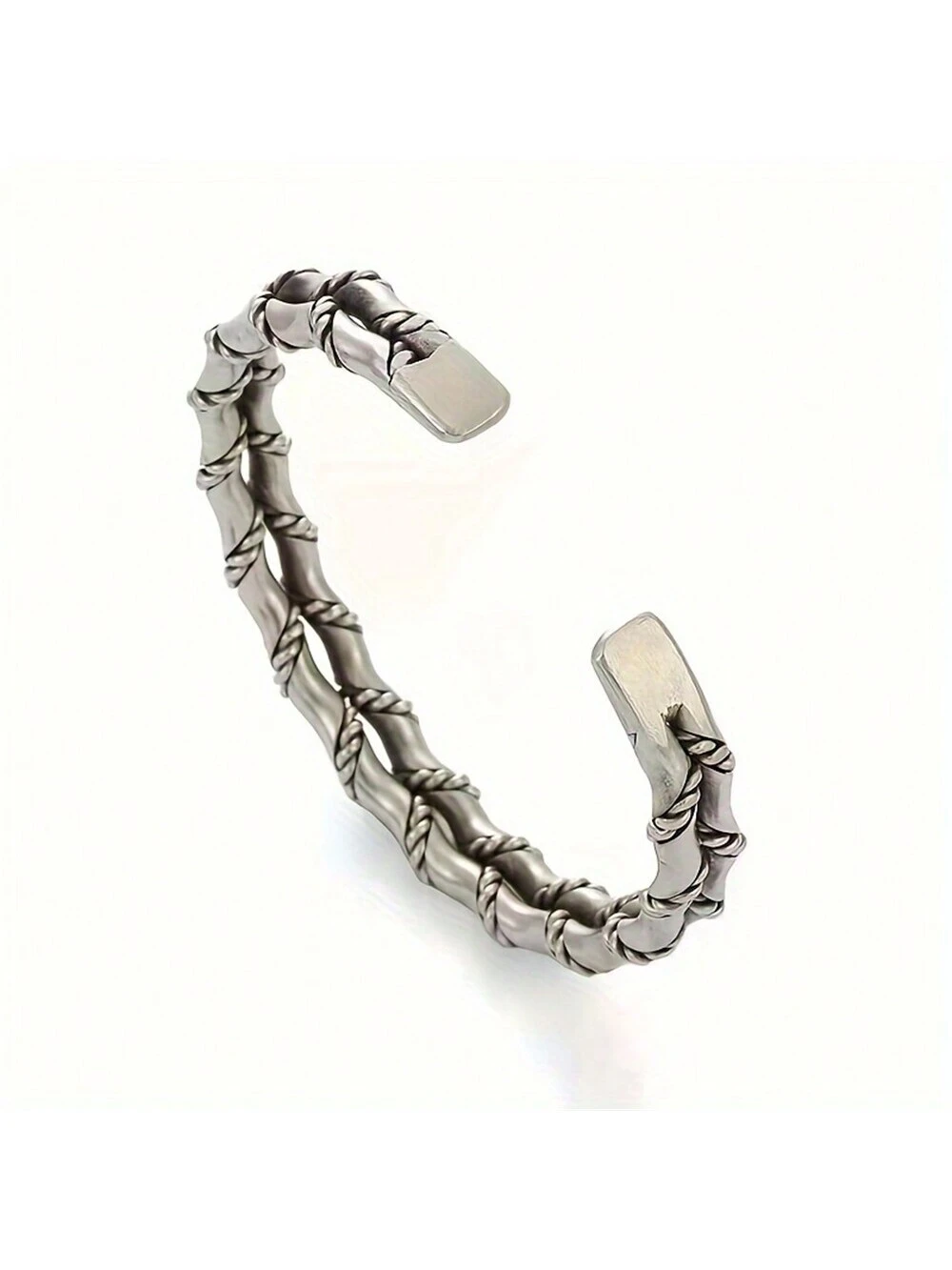 Double Coil – Woven Silver Wrap