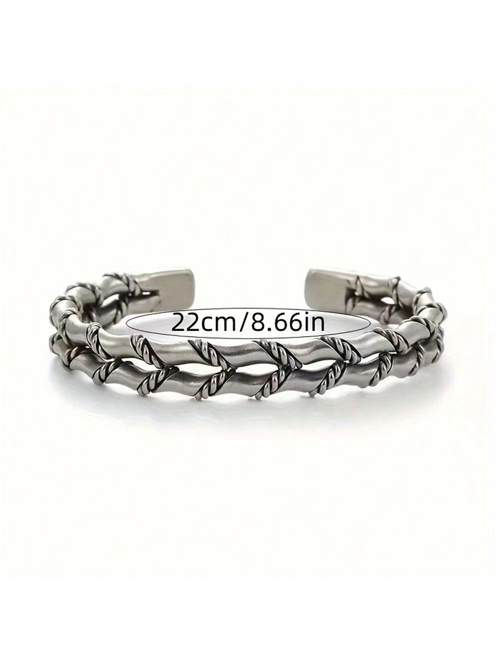 Double Coil – Woven Silver Wrap