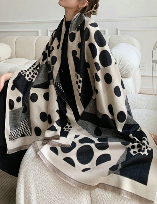 Polka Jacquard Scarf