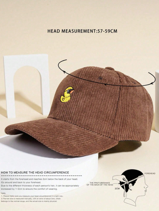 Golden Duck Cord Cap