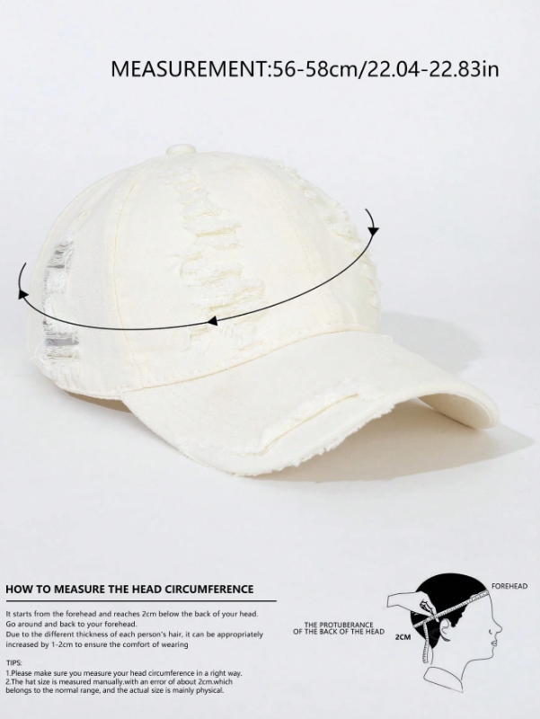 Ivory Distress Cap