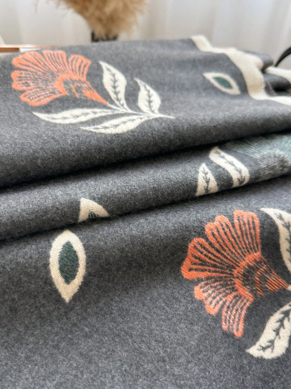 Jacquard Dark Grey Scarf