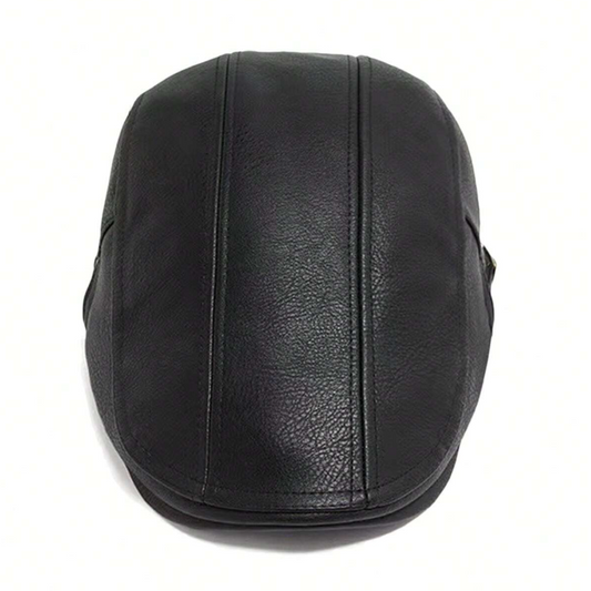 Black Leather Beret
