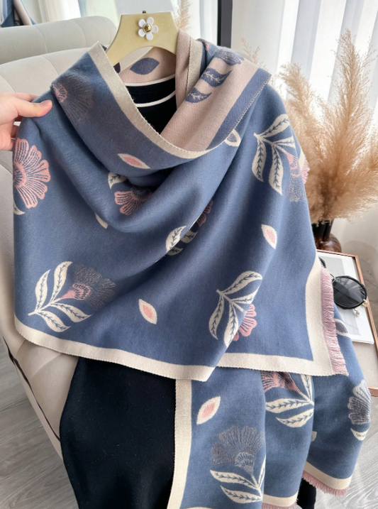 Jacquard Blue Scarf
