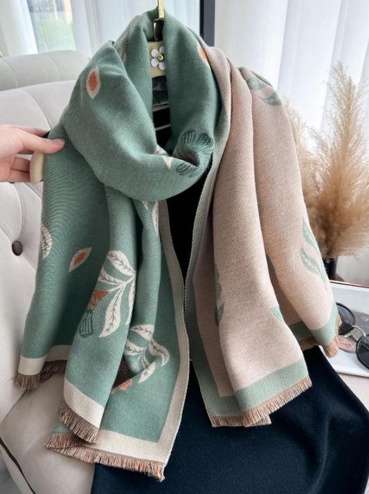 Jacquard Light Green Scarf