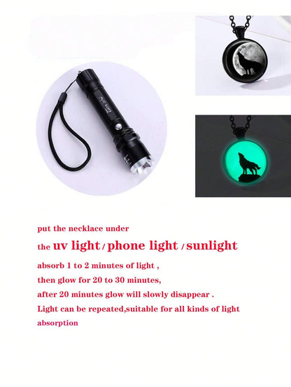 Glow Wolf Pendant Chain