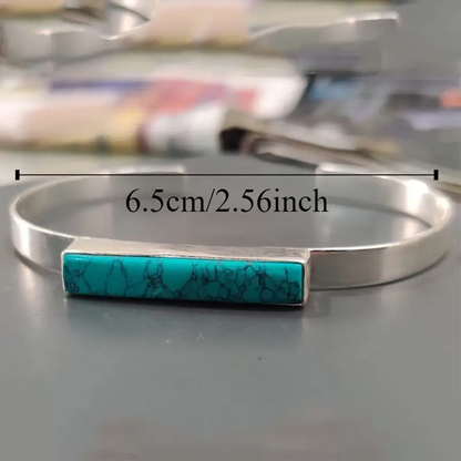 Blue Pulse – Turquoise Slice Cuff