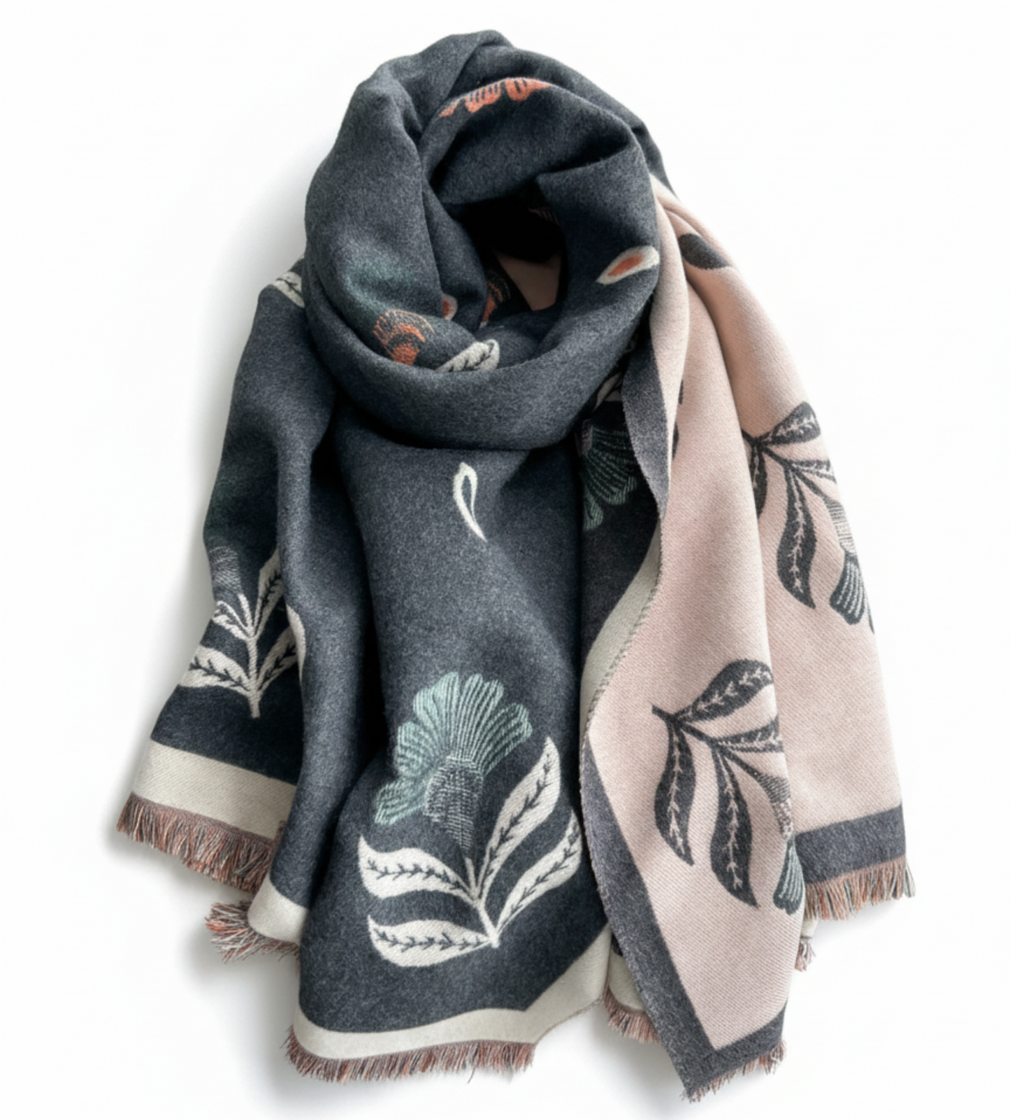 Jacquard Dark Grey Scarf