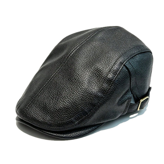 Aldridge Leather Flat Cap
