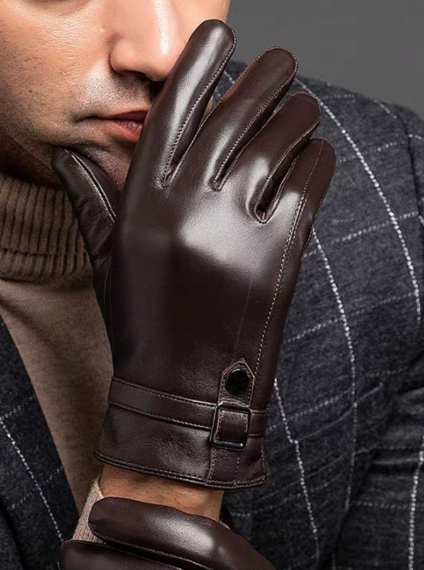 Brown Leather Gloves
