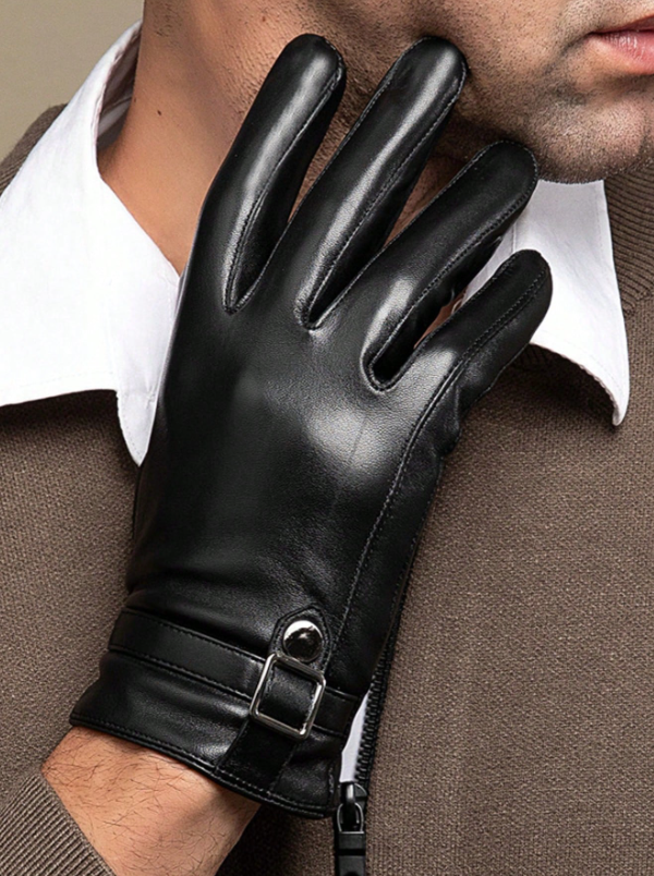 Black Leather Gloves