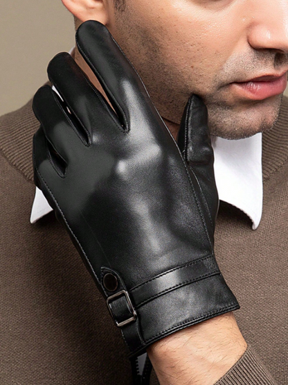 Black Leather Gloves