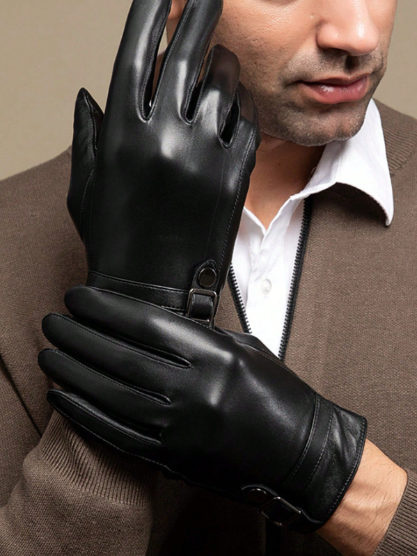 Black Leather Gloves