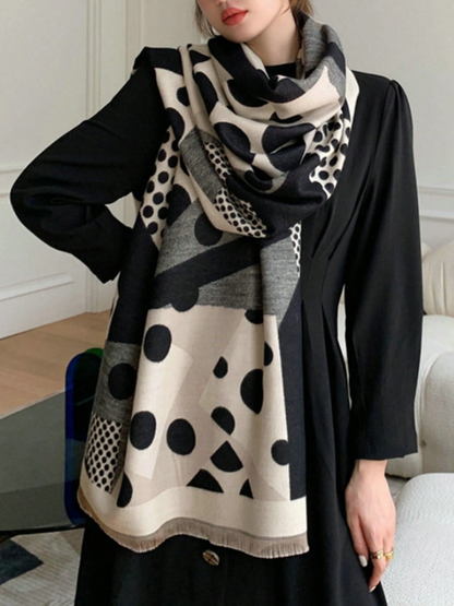 Polka Jacquard Scarf