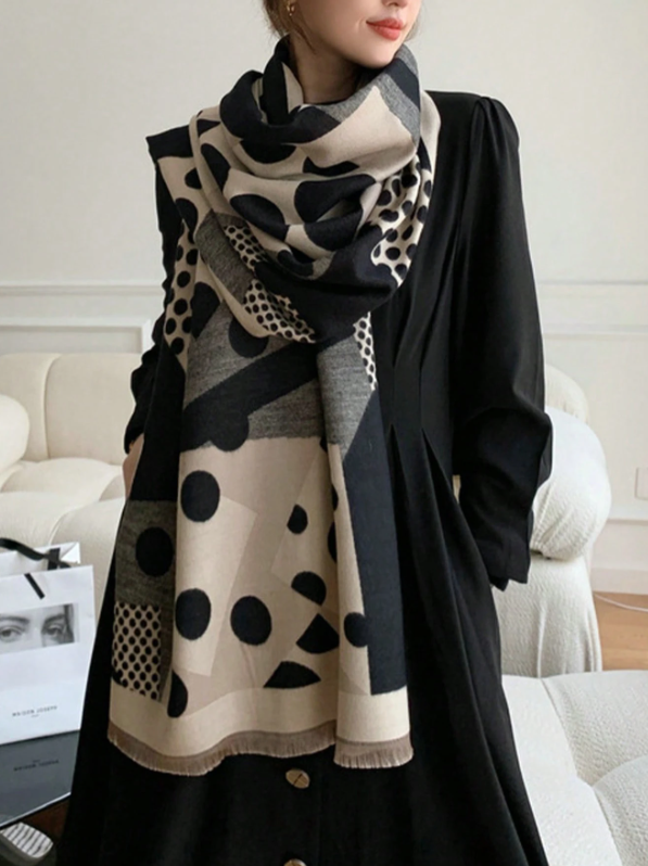Polka Jacquard Scarf