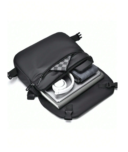 Black Fold Crossbody