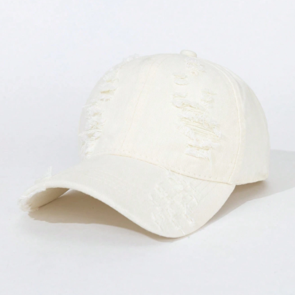 Ivory Distress Cap