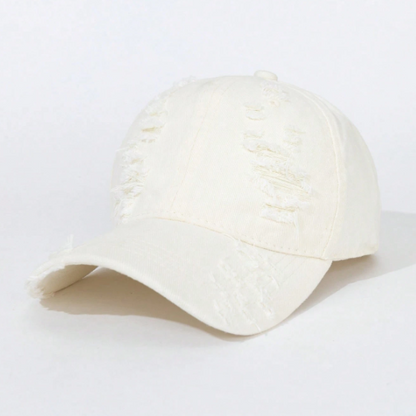 Ivory Distress Cap