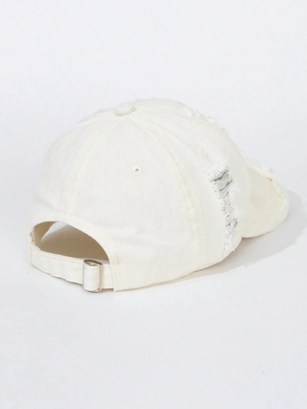 Ivory Distress Cap