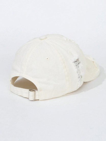 Ivory Distress Cap