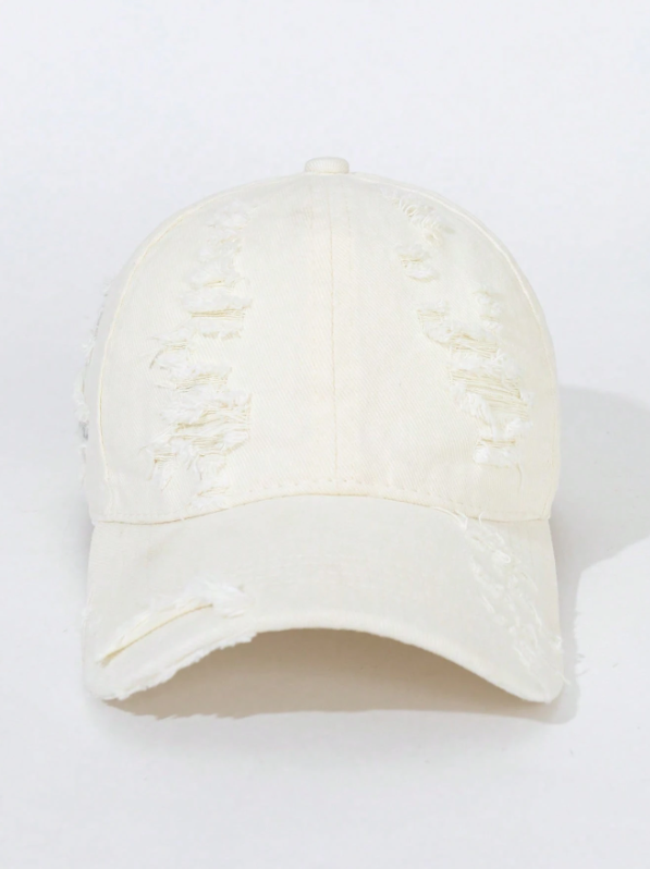 Ivory Distress Cap