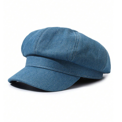 Denim Baker Boy Cap