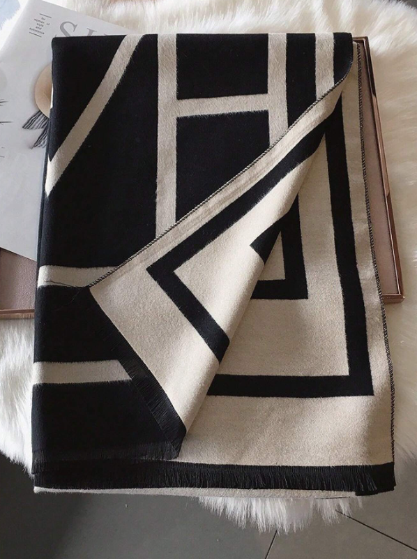 Jacquard Graphic Scarf