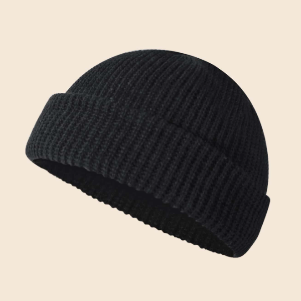 Knitted Beanie — Black
