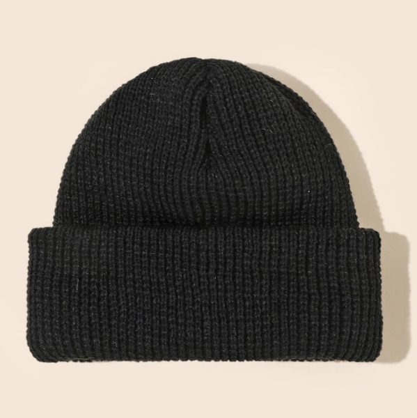 Knitted Beanie — Black