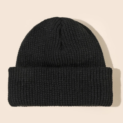 Knitted Beanie — Black