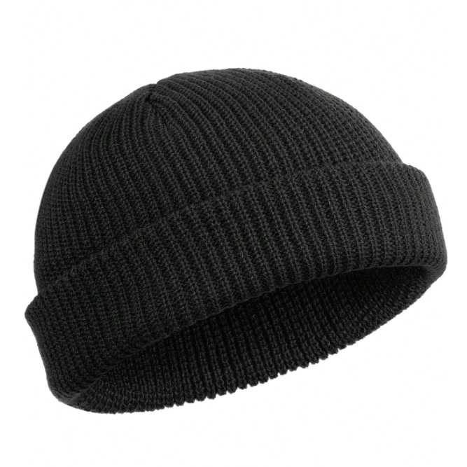 Knitted Beanie — Black