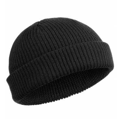 Knitted Beanie — Black