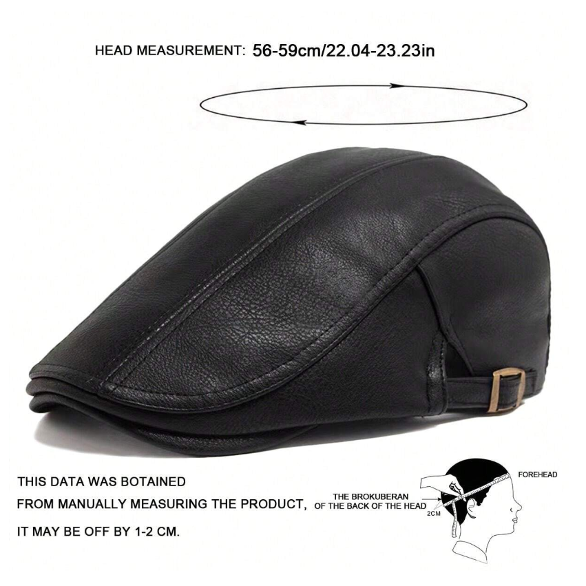 Black Leather Beret