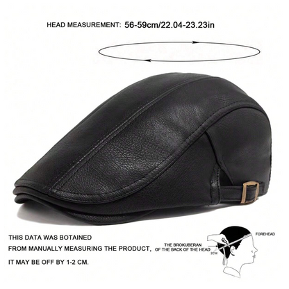 Black Leather Beret
