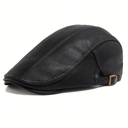 Black Leather Beret