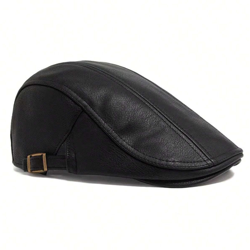Black Leather Beret