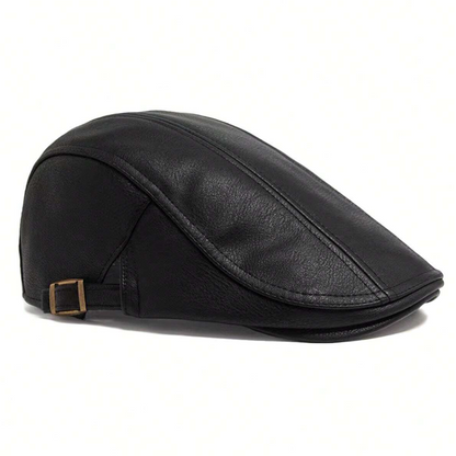 Black Leather Beret