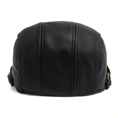 Black Leather Beret