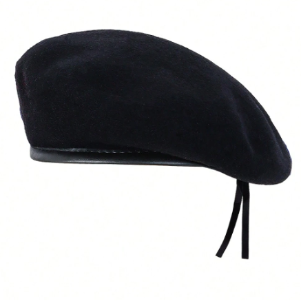 Black Wool Beret