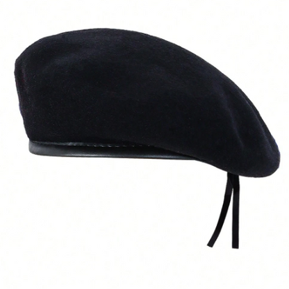 Black Wool Beret
