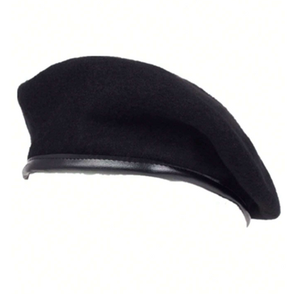 Black Wool Beret