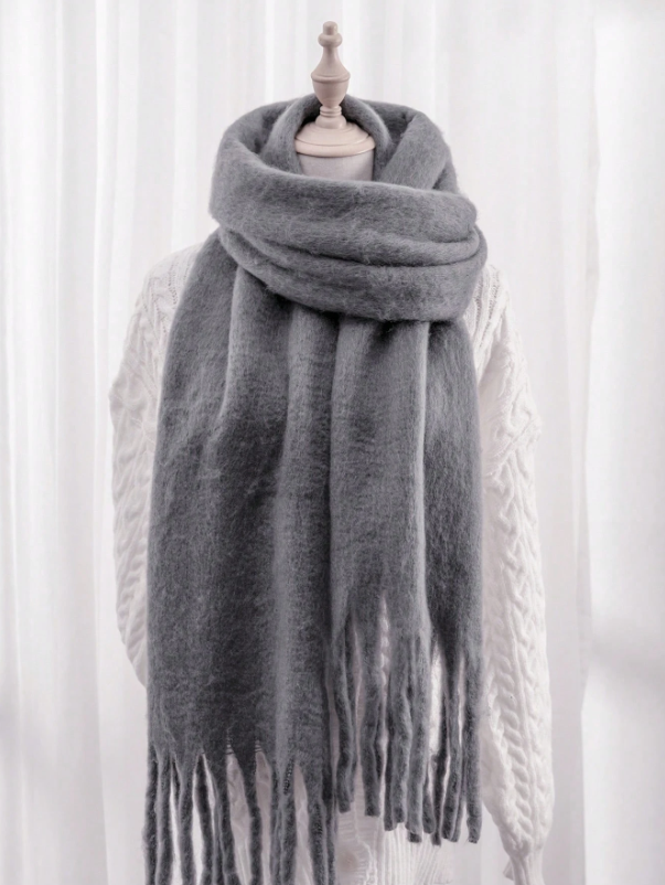 Plush Grey Scarf