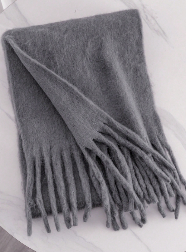 Plush Grey Scarf