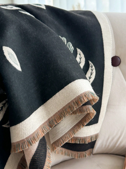 Jacquard Black Scarf