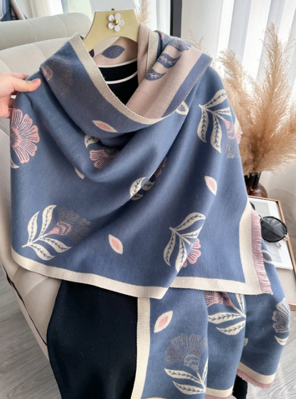 Jacquard Blue Scarf