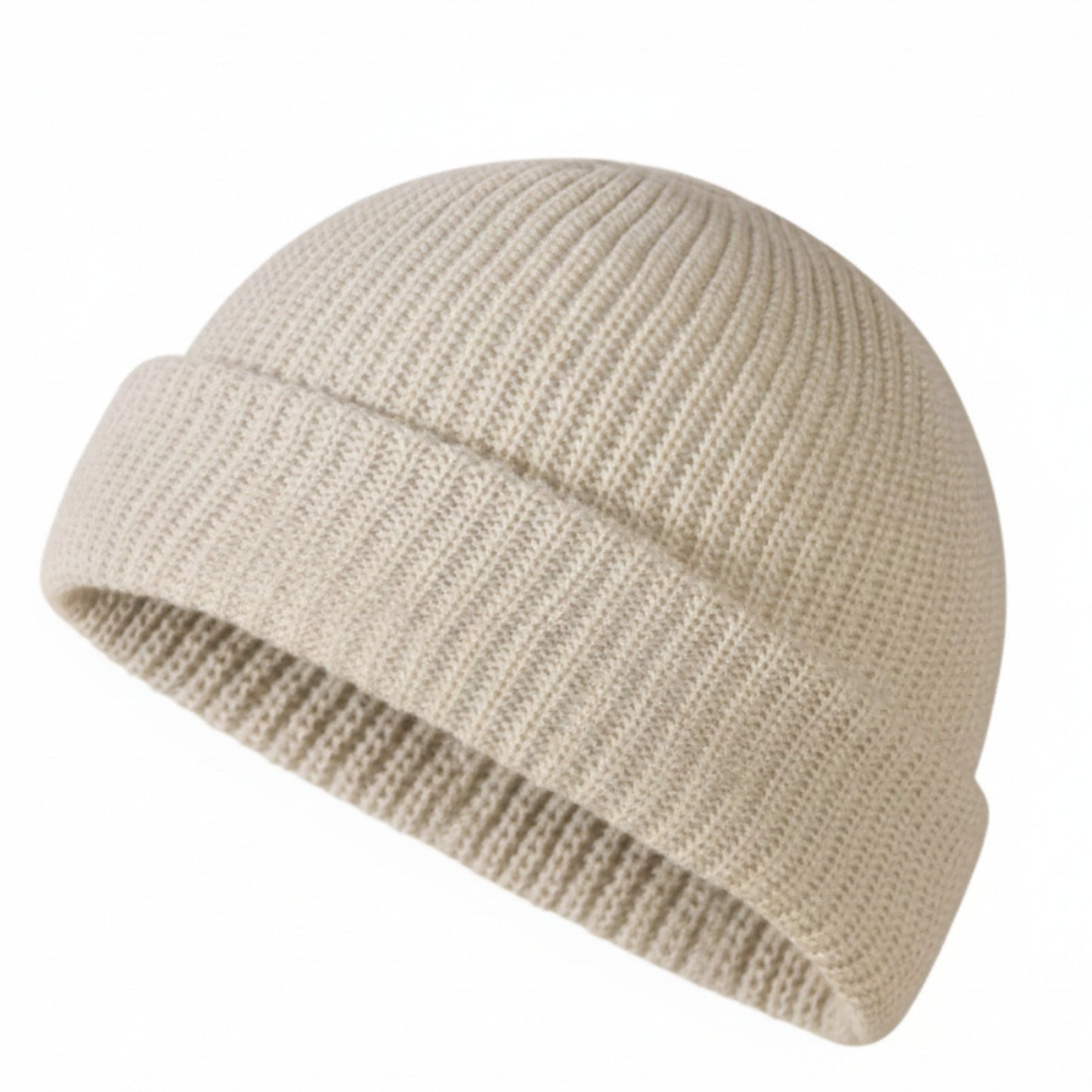 Knitted Beanie — Beige