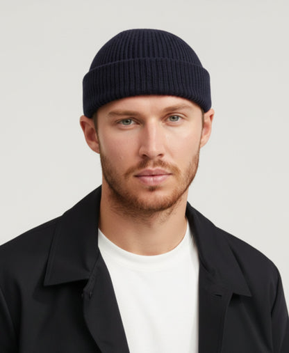 Knitted Beanie — Black