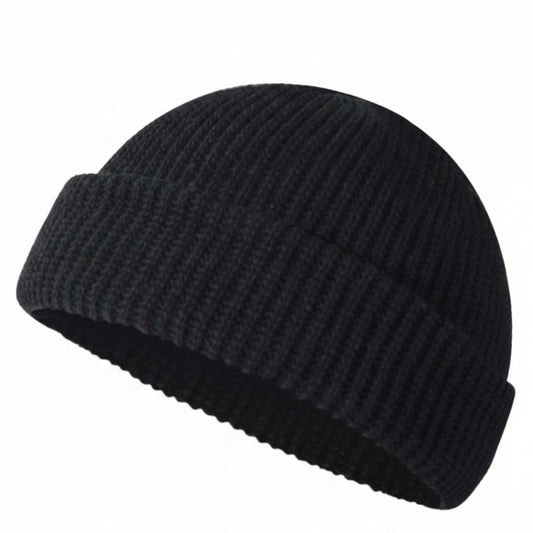 Knitted Beanie — Black