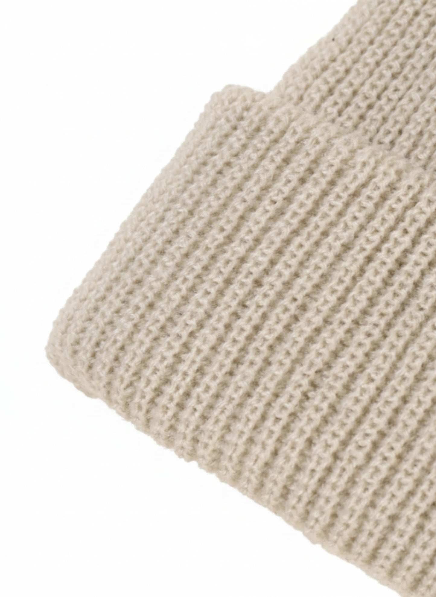Knitted Beanie — Beige